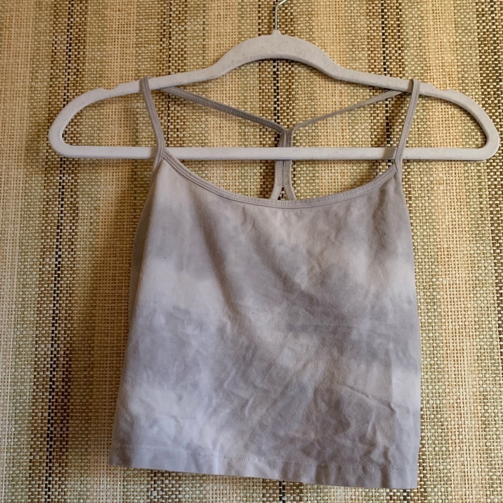 PINK Top Bralette Sports Bra Athletic Wear Women Size Small Grey Tie Dye